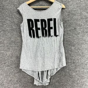 New h.i.p. Tank Women M Medium Gray Sleeveless Wide Strap Pullover Round Neck